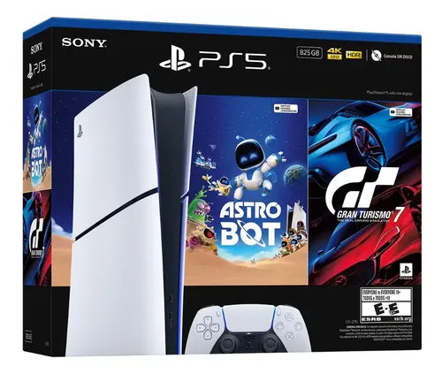 PlayStation 5 con ASTRO BOT y Gran Turismo 7