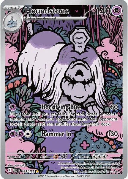 Houndstone Mega Evolution Illustration Rare 145/132