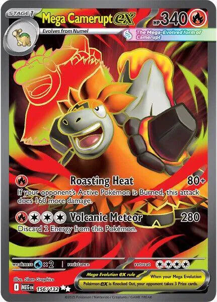 Mega Camerupt ex Mega Evolution Ultra Rare 156/132