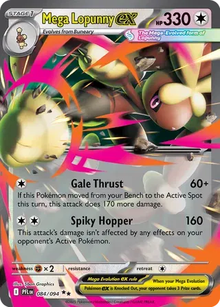 Mega Lopunny ex Phantasmal Flames Double Rare 084/094