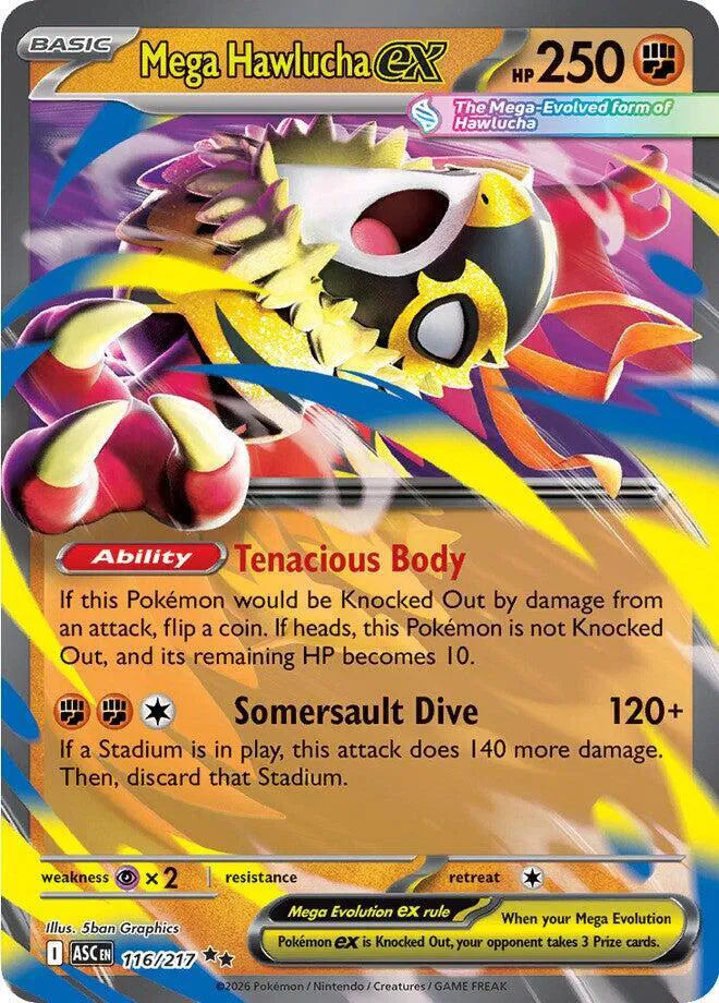Mega Hawlucha ex Ascended Heroes Double Rare 116/217