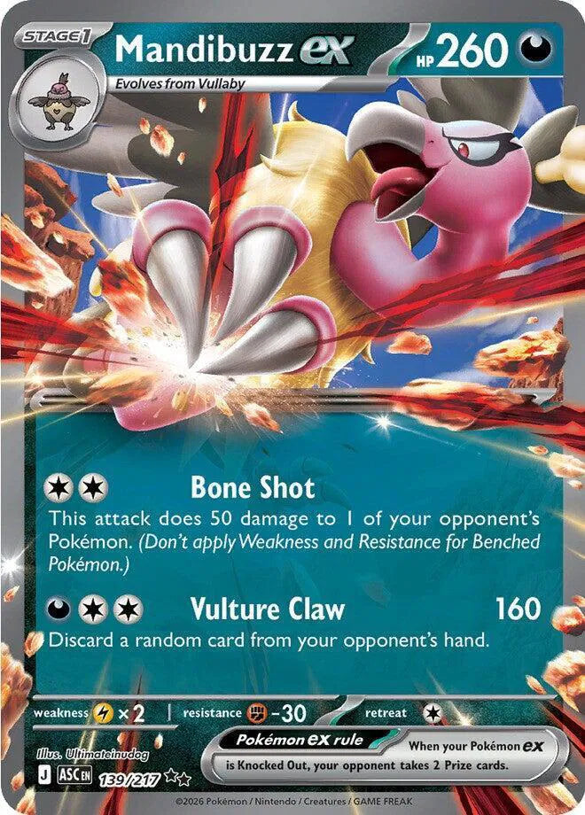 Mandibuzz ex Ascended Heroes Double Rare 139/217