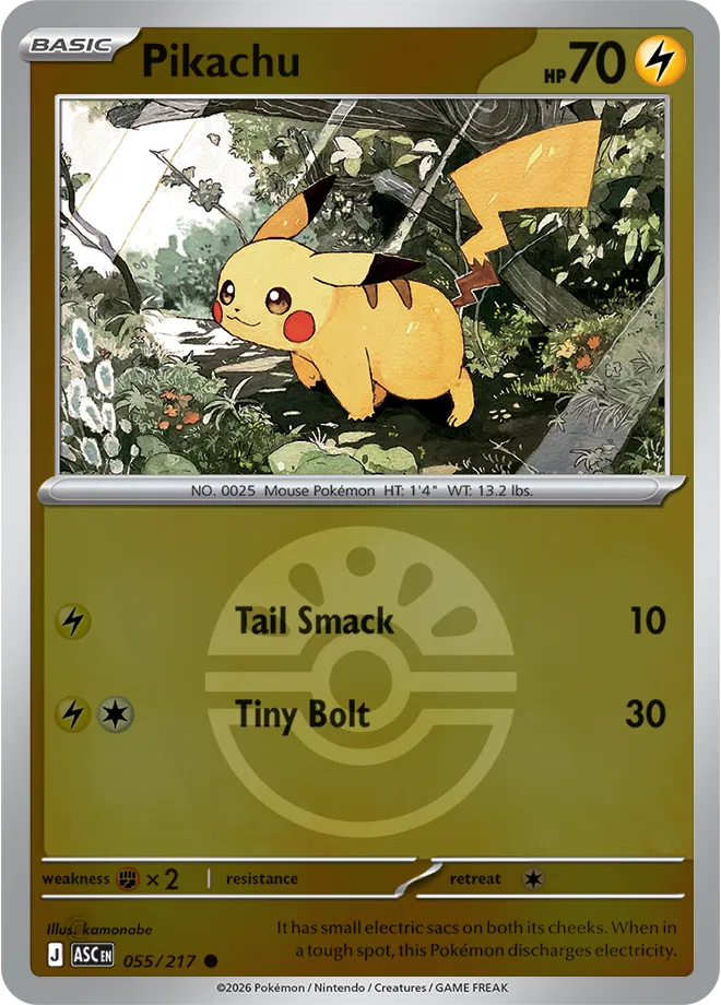Pikachu (Friend Ball) Ascended Heroes Common 055/217